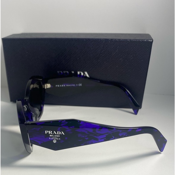 New-Prada Symbole sunglasses SPR07Y Acetate frame abstract violet Sunglass - Picture 9 of 16